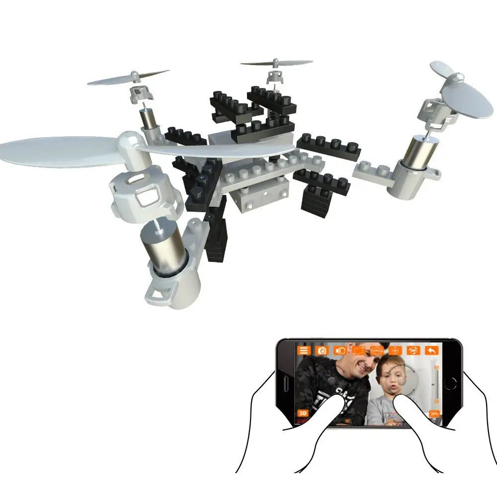 EBOYU TM M3HW RC Drone FPV Wifi DIY Blocks RC Quadcopter Altitude Hold Remote Control Drone