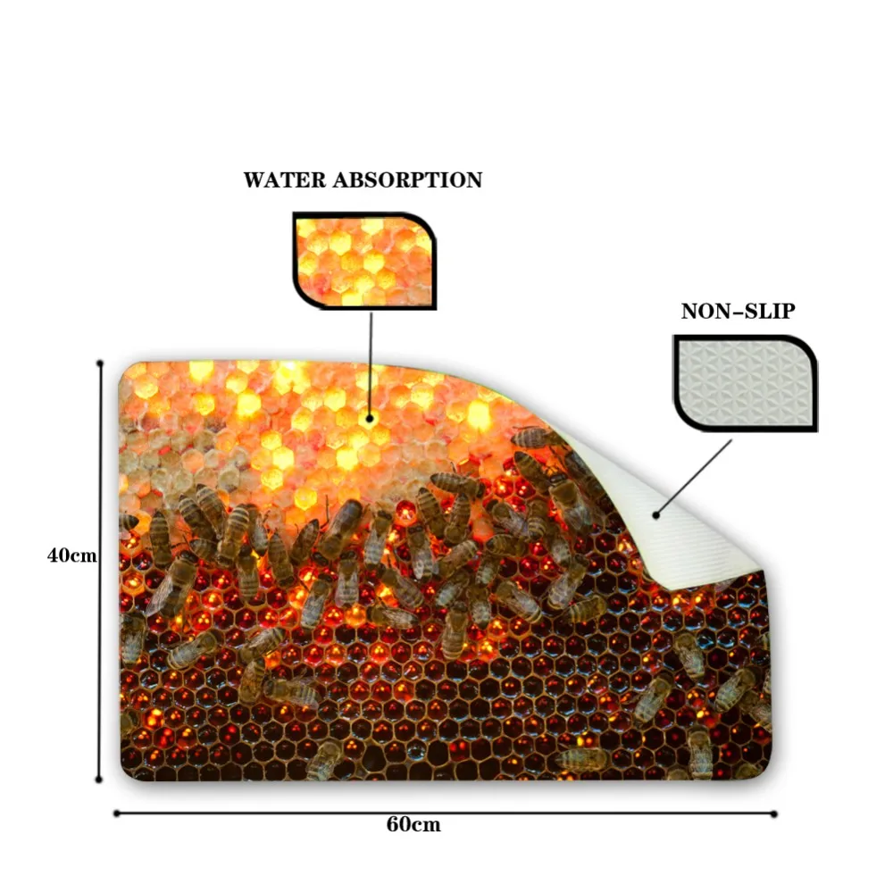 Соты 3D тонкие домашние коврики для дома забавные коврики для ванной комнаты 40x60 см ТАПИС кухня коврик для кухни напольные коврики тонкий коврик для ванной