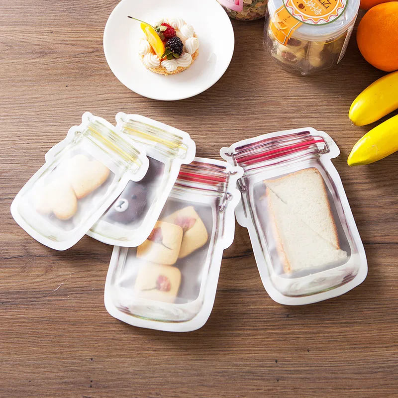 1 Набор = 3 шт.! Практичные пакеты с замком Zip Lock для пищевых продуктов многоразовой