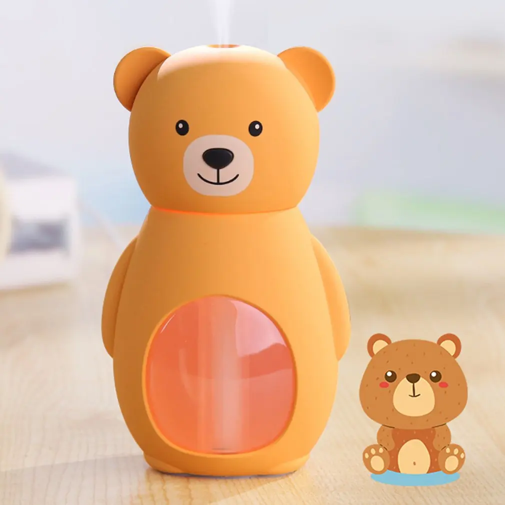 

2018 new Diffuser Bear Shape Air Humidifier With LED Night Light Humidifiers USB Home Air Fresher Atomizer Mist Maker Aroma