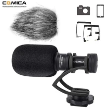 Comica CVM-VM10II mini microfone de vídeo entrevista direcional, microfone de gravação para câmera canon nikon dslr para iphone e smartphones