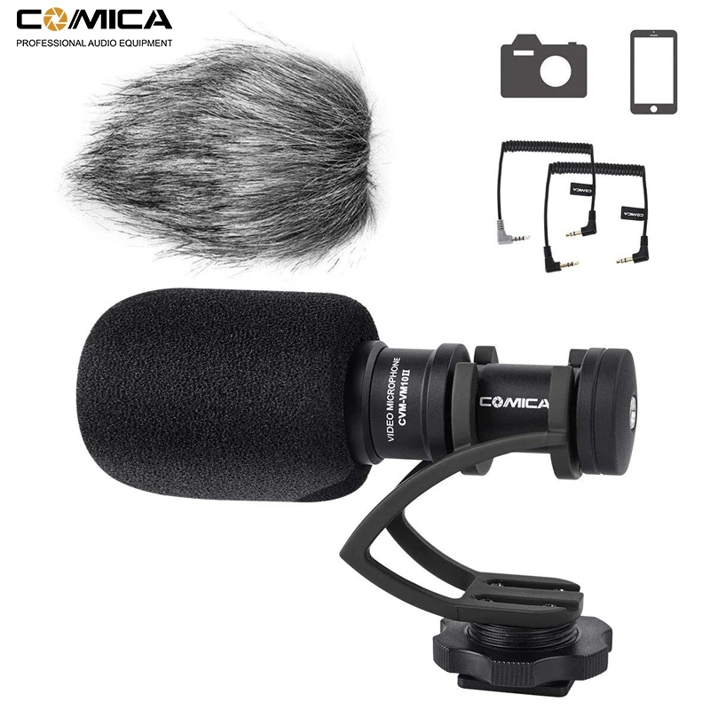 Microfone de Vídeo Microfone para Canon Câmera para Iphone Comica Mini Gravação Entrevista Direcional Nikon Dslr Smartphones Cvm-vm10ii