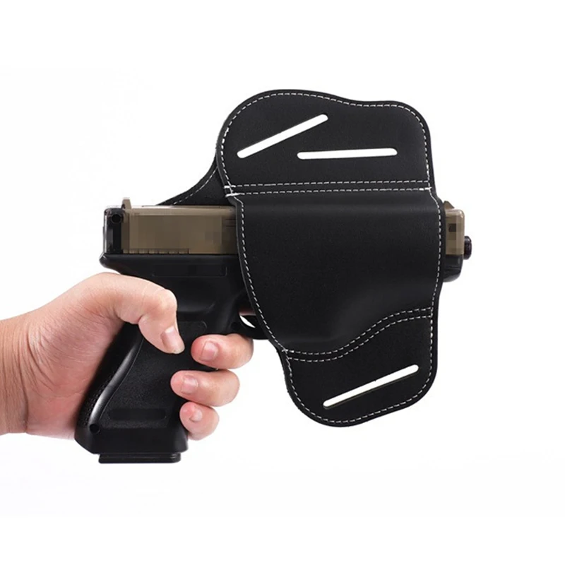 

Military Tactical Leather Gun Belt Holster Right Hand Fit Glock Sig Sauer Taurus Various Pistol Gun Hunting Accessories