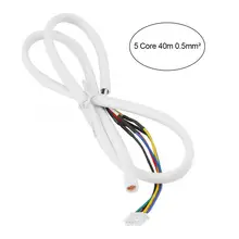 40 м 0,5 квадратный миллиметр 5-Core круглый гибкий медный кабель подходит для видео-дверной звонок Домофон Системы DC Мощность кабель alimentacion