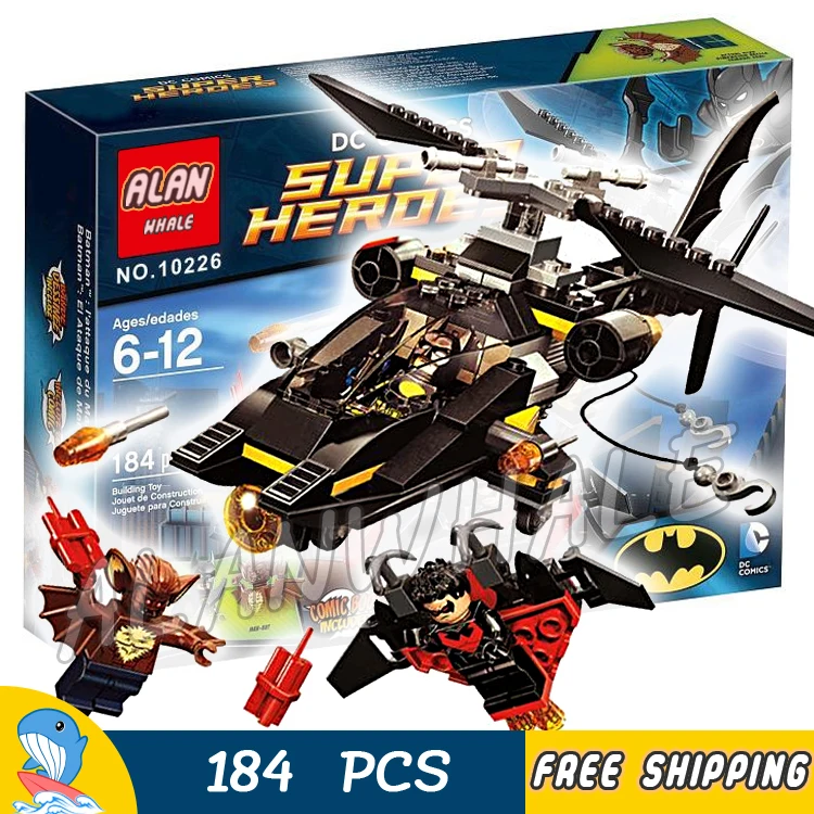 

184pcs Super Heroes Batman Movie Man-Bat Attack Batcopter Helicopter 10226 Model Building Blocks Toy Bricks Compatible With Lego