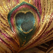 Ретро павлиньи перья настенная бумага Роскошный Золотой 3D тисненая Золотая фольга обои рулон гостиной спальни обои