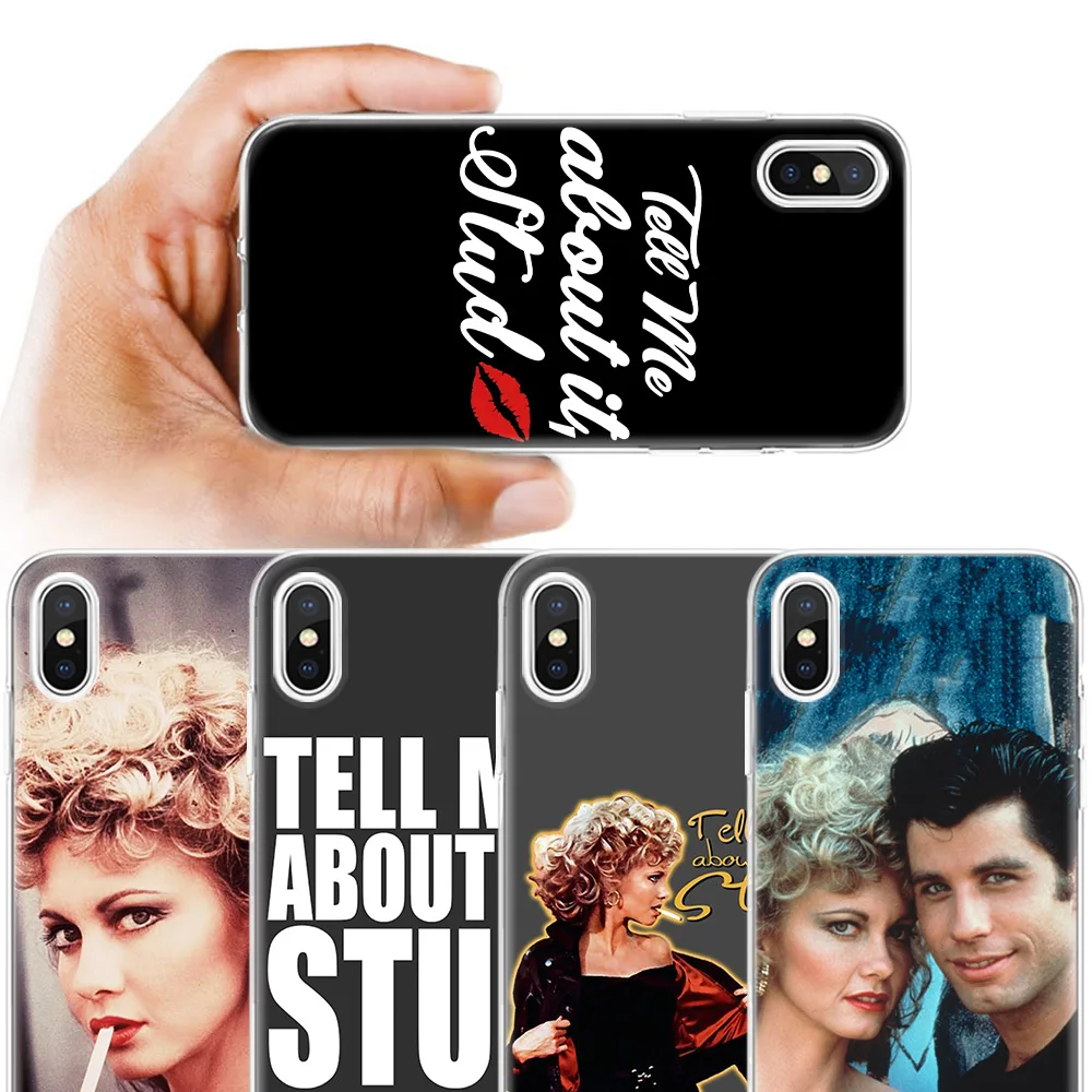 

Grease Tell Me About It Stud Print Case Cover For Apple iPhone 11 11Pro X XR XS MAX 5 5S SE 5C 6 6S 8 6/6S Plus Soft Case Capa