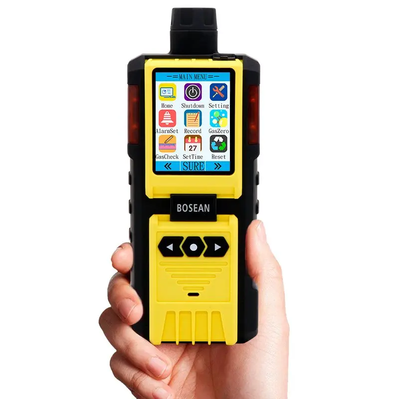 

4 In 1 Gas Monitor Portable Handheld Gas Analyzer Detector EX Oxygen Hydrothion Carbon Monoxide Combustible with Pump Gas Tester
