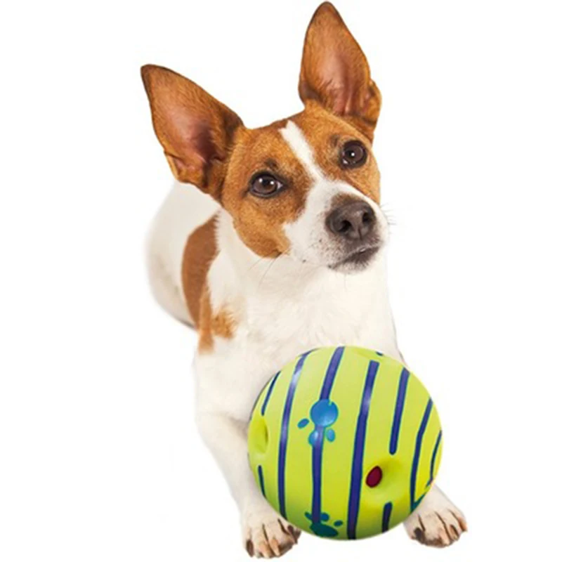 New 6.1Inch Pet Wobble Wag Giggle Ball Dog Play Training Toys Hot No Harm With Funny Sound
