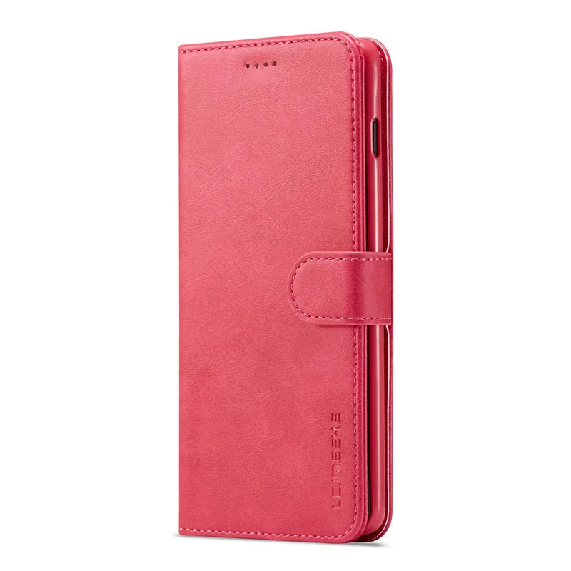 P30Lite P20Lite P30Pro P Smart чехол-портмоне с откидной крышкой чехол для huawei P20 P30 Коврики 10 20 30 Pro Lite Y6 Y9 для карт из искусственной кожи Funda - Цвет: Rose red