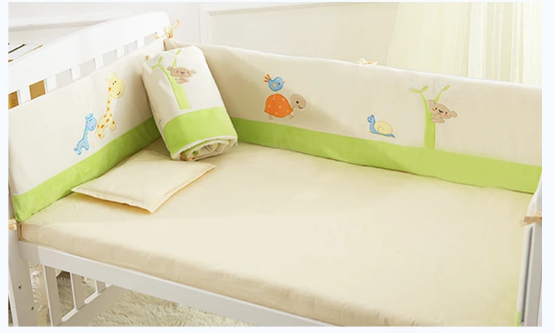 6pcs Crib Baby Bedding Set For Boy Newborn Bed Linens Boy Newborn Baby Bed Linens