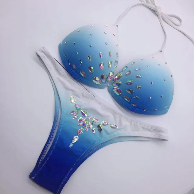 Diamond Jewel Swimsuit Crystal Bikini Sequin Bikini Padding Swimsuits