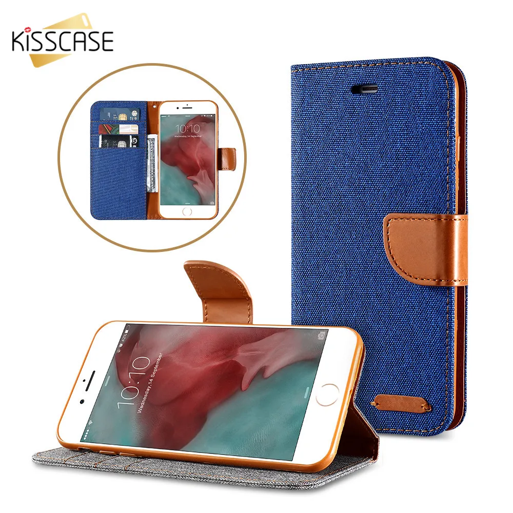 Kisscase Кошелек для iPhone X 10 5 5S SE Чехол флип кошелек 6S 6 7 8 Plus Cover Capinhas чехол на айфон 5s 6s