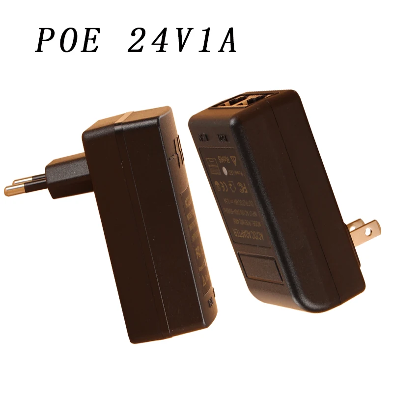 24V 1A PoE инжектор 24W адаптер для ip-камеры CCTV Разъем источник питания камеры