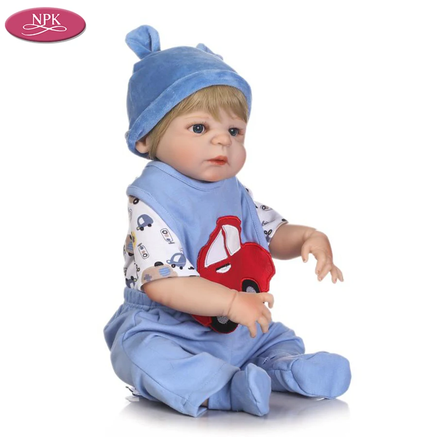 NPK Baby Boys Reborn Doll 57CM Full Silicone Vinyl Body Children Play House Bath Toys Bebe Gift Boneca Reborn Silicona Completa (2)