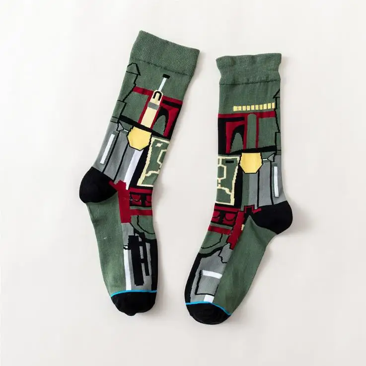 Fashion Star Wars Stockings Adult Men Women Jedi Knight Master Yoda Wookiee Cosplay Cotton Autumn Winter Funny Long Socks - Цвет: 05