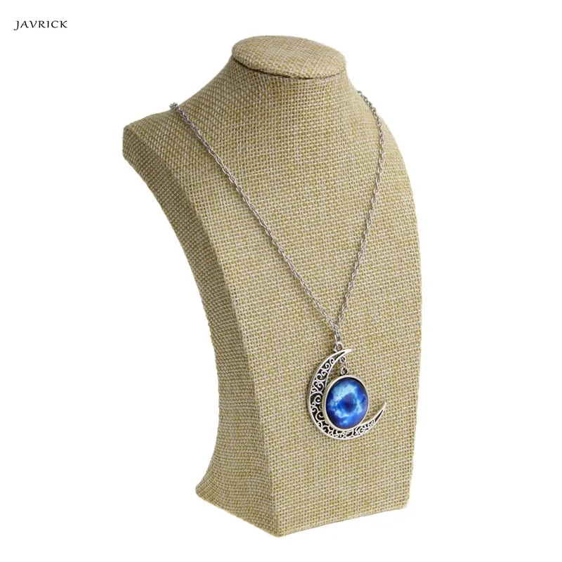 JAVRICK льняной манекен бюст ювелирные изделия ожерелье кулон шеи модель дисплей стенд держатель