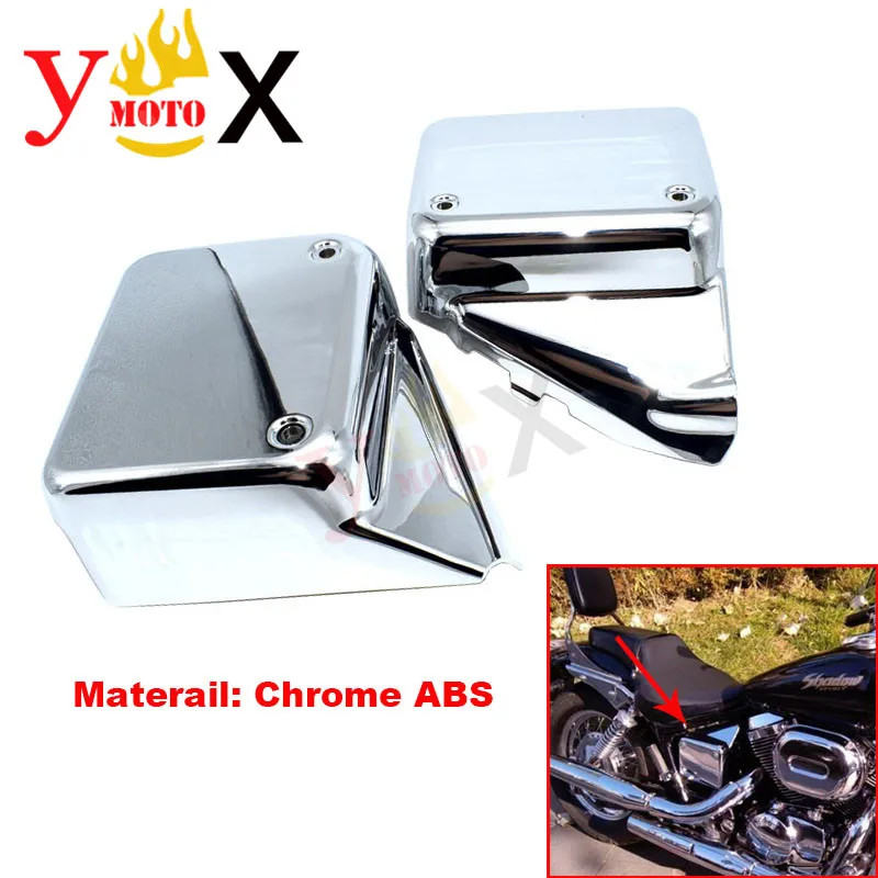 Motorcycle Chrome Plastic ABS Battery Cover Side Frame Cover Protection