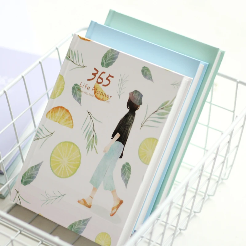 

Simple Fresh 365 Daily Plan Notebook Schedule Color Inner Page Diary 1PCS