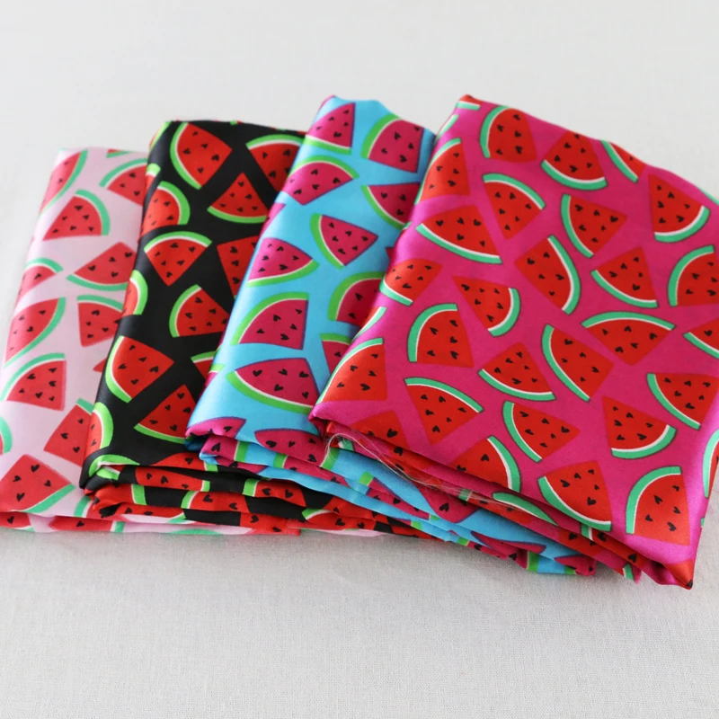 

Soft Silky Satin Charmeuse Material Scarfs Linings Diy Watermelon Fabric
