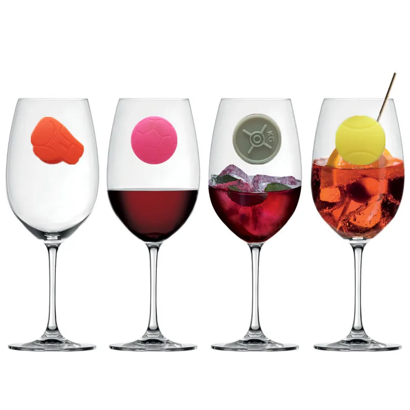 

Set of 12pcs Sports Silicone Wine Charms glass markers