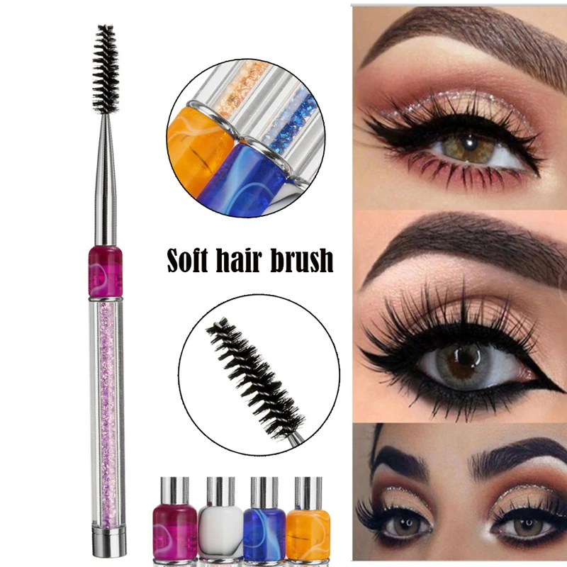

1PC Reusable Eyelash Brush Cosmetic Mascara Wand Applicator Spooler Makeup Eyelashes Tools Rhinestone Pen Profissional Brushes