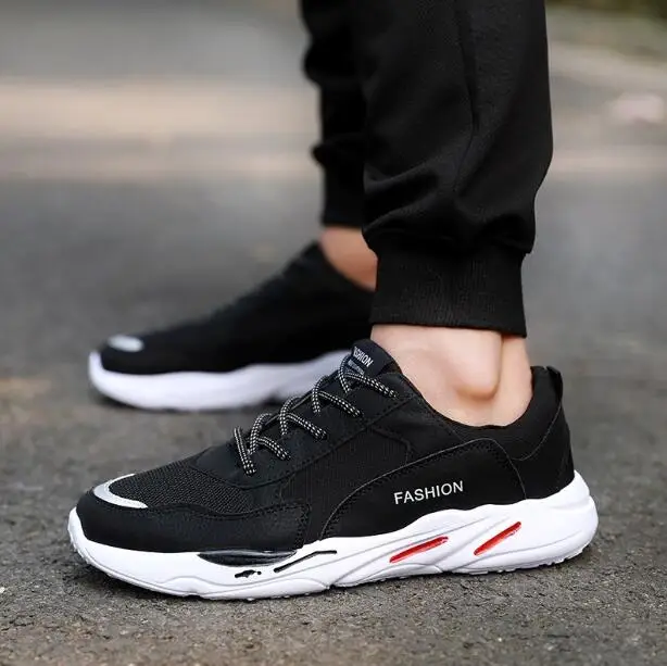 

Men Mesh Casual Shoes Breathable 2018 new autumn and Spring Knitted Fly weaving Flats SHOES Male Fashion Footwear