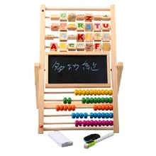 Multi function children Wooden Abacus Counting Beads toys / black and white drawing board / Kids Child Learning Educational Toys