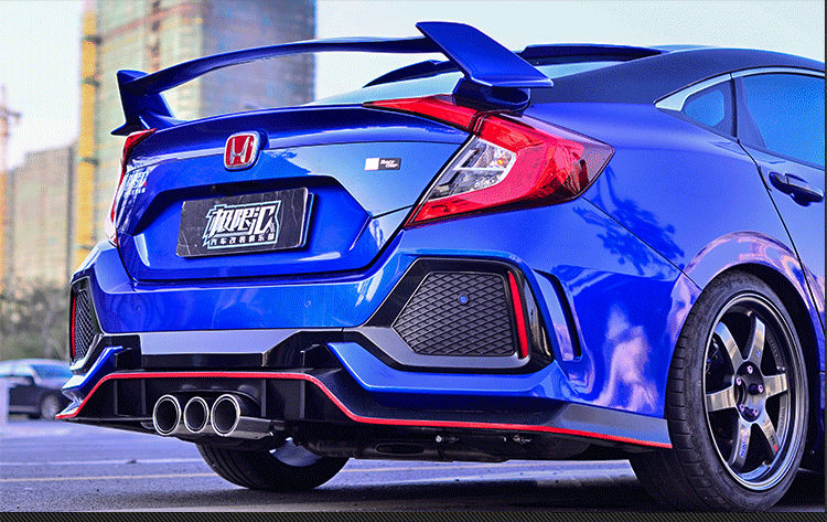 ABS краска автомобиль заднее крыло багажника спойлер для 16-18 HONDA CIVIC