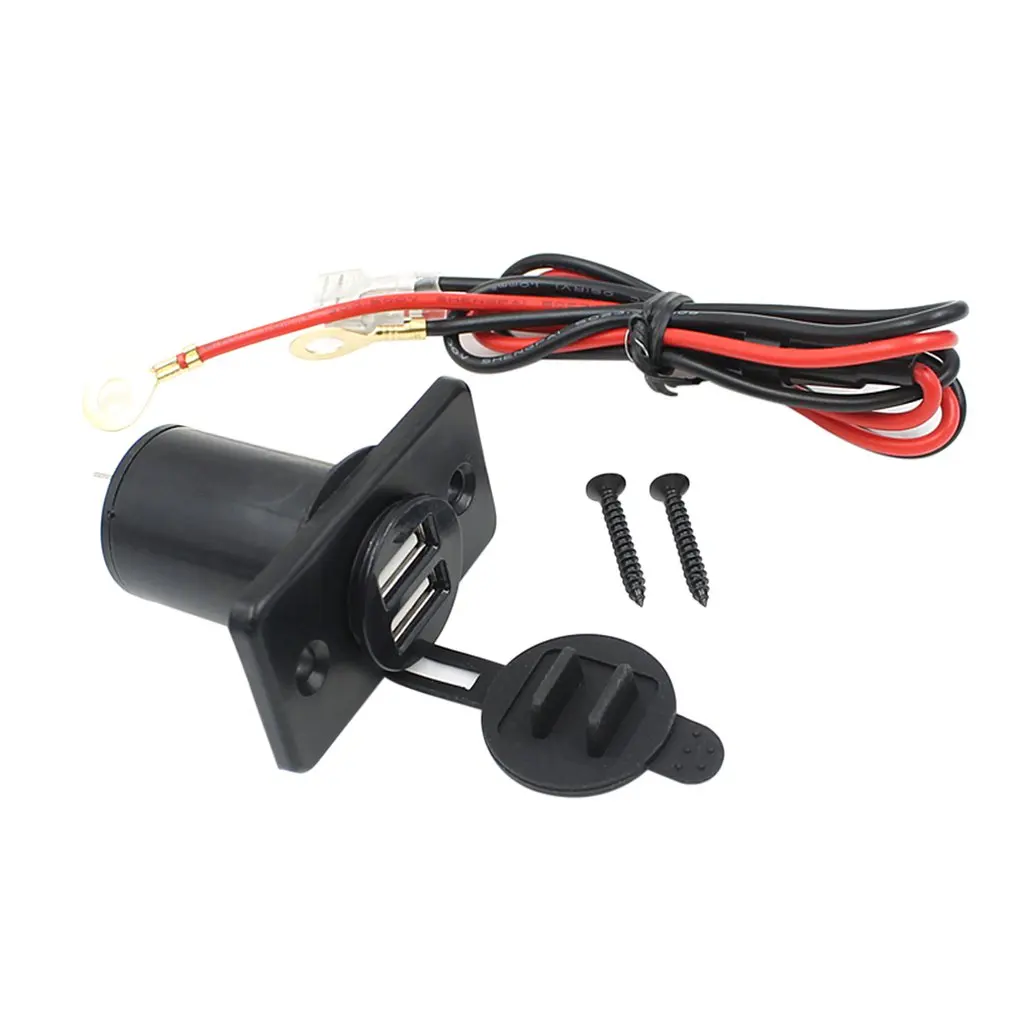  2USB Universal 12V Wasserdicht Motorrad Motorrad Ladegerät Adapter Netzteil Buchse für Telefon GPS 