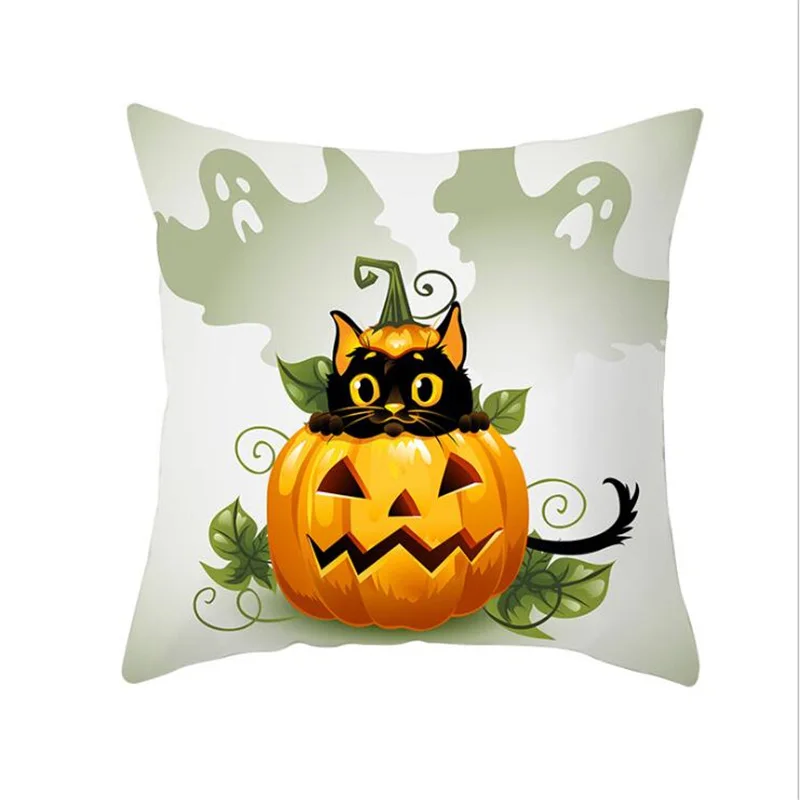 28 Cute Cat Halloween Decoration Pillow Case Happy Birthday Sofa Cushion Cover Case Xmas Party Pillowcase Gifts - Color: 28