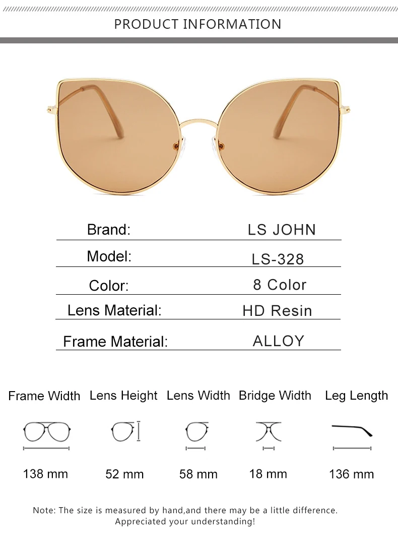 LS JOHN кошачий глаз брендовые дизайнерские женские солнцезащитные очки Роскошные сплав солнцезащитные очки классические ретро уличные очки Oculos De Sol Gafas
