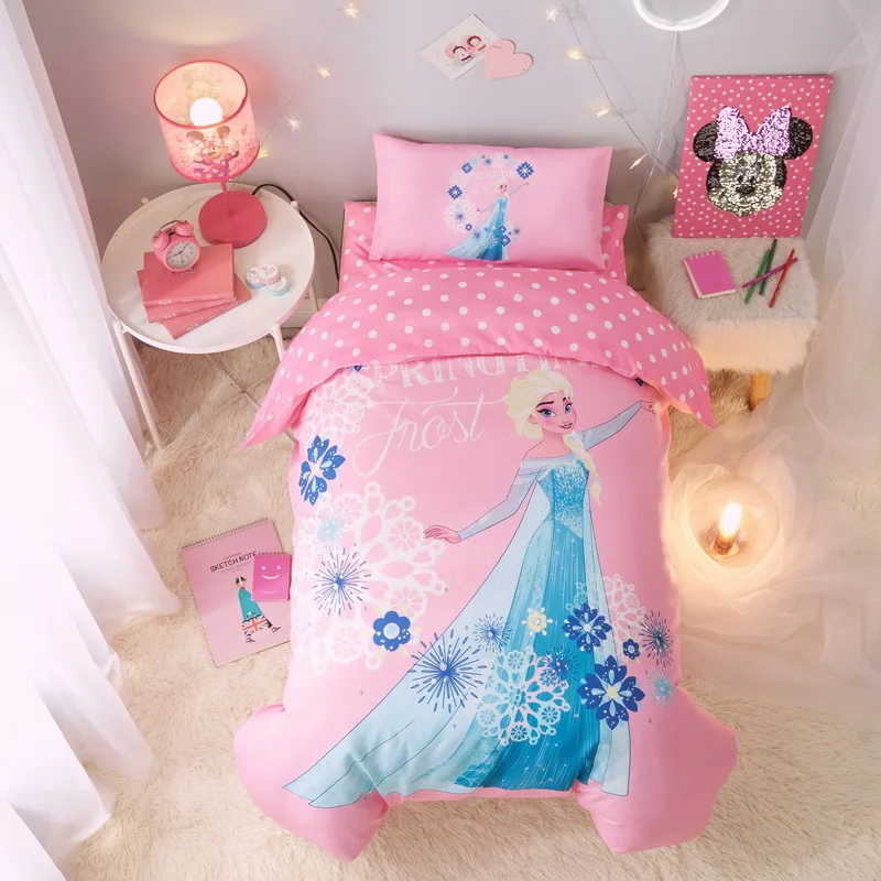 Комплект постельного белья для детской кроватки с Минни Микки Маусом, синий Детский Комплект постельного белья для мальчиков и девочек, пододеяльник, наволочка, наволочка, детский подарок