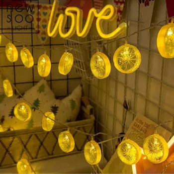 

Szvfun Lemon Shape String Lights Warm White 3M 20 LED Guirnalda Luces Party Baby Bedroom Christmas Light Decoration Lichterkette
