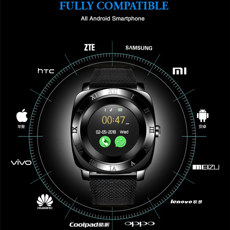 2018WISHDOIT умные часы, шагомер, фитнес-часы, камера, sim-карта, умные часы, телефон, MP3-плеер, мужские часы для IOS, Android, часы+ коробка