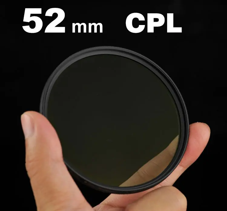 100 brand new 52 mm circular polarizing filter CPL super slim no dark