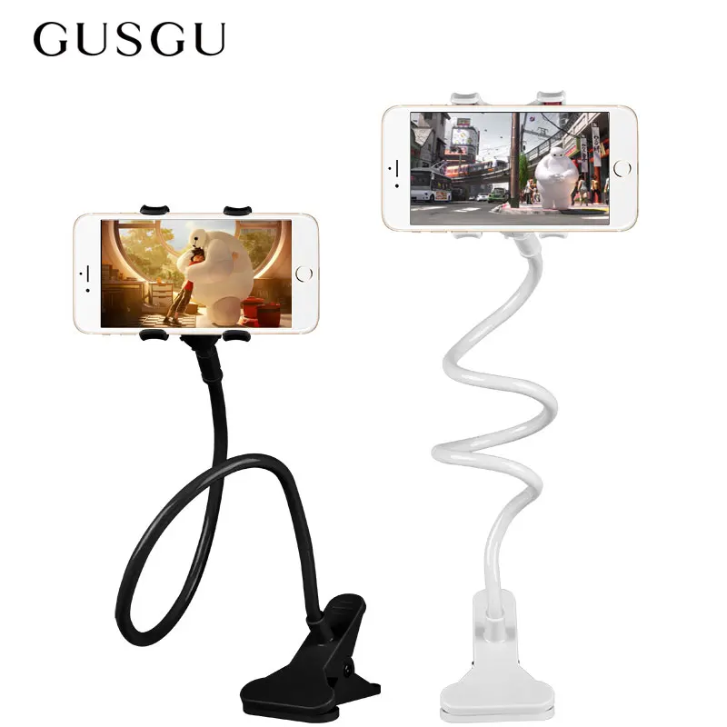 

GUSGU Universal Mobile Phone Holder 360 Degree Flexible Long Arm Lazy Phone Stand Mount Desk Table Bracket Swan Neck