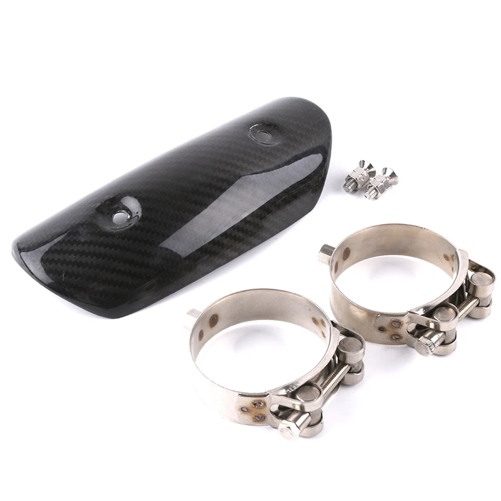 

Universal Motorcycle Carbon Fiber Protector Exhaust Muffler Pipe Heat Shield Guard Cover For MT-07 MT10 R1200GS Adventure LC