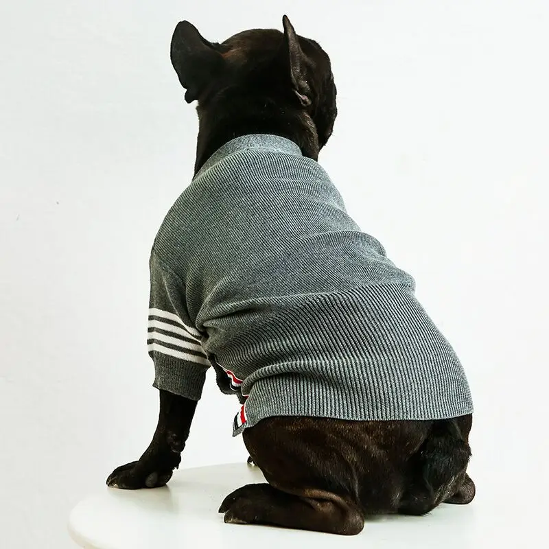Свитера для собак зимняя одежда для собак одежда модные вязаные свитера для животных для маленьких средних для собачек-Мопсов трикотаж Чихуахуа 11
