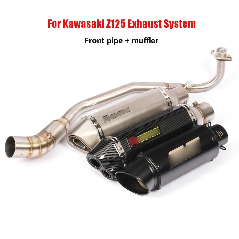 

Motorcycle Exhaust System Front Header Pipe Muffler Silencer Slip On Z125 Exhaust Pipe For Kawasaki Z125