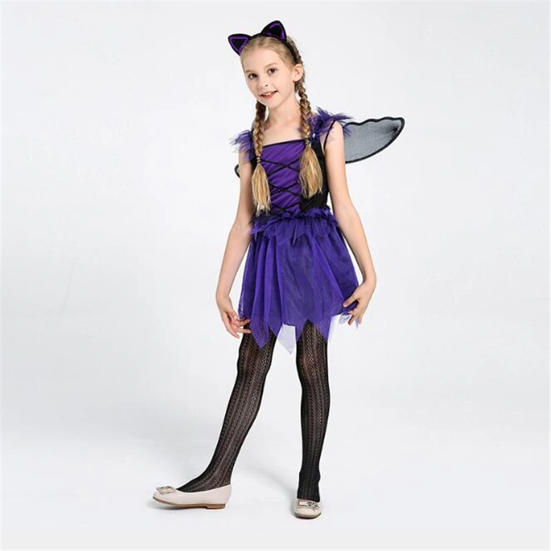 

Cute Girls Bat Costume Halloween Kids Cosplay Clothing