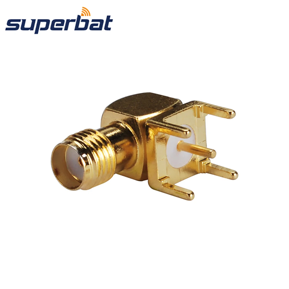 Female Right Angle RF Coaxial Connector for PCB Mount