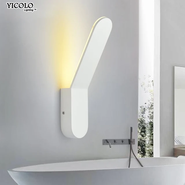 White Black LED Aluminium wall light LED Wall Lamp Modern Bedroom Wall Light Reading Lighting Indoor Corridor Lamp Porch light
