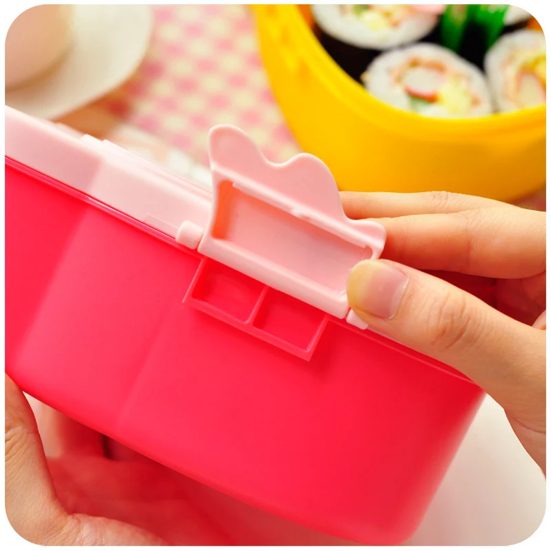 Милый легко открывающийся Ланч-бокс с дизайном Совы Kawaii японский контейнер для продуктов посуда bento box для детей подарок на день рождения