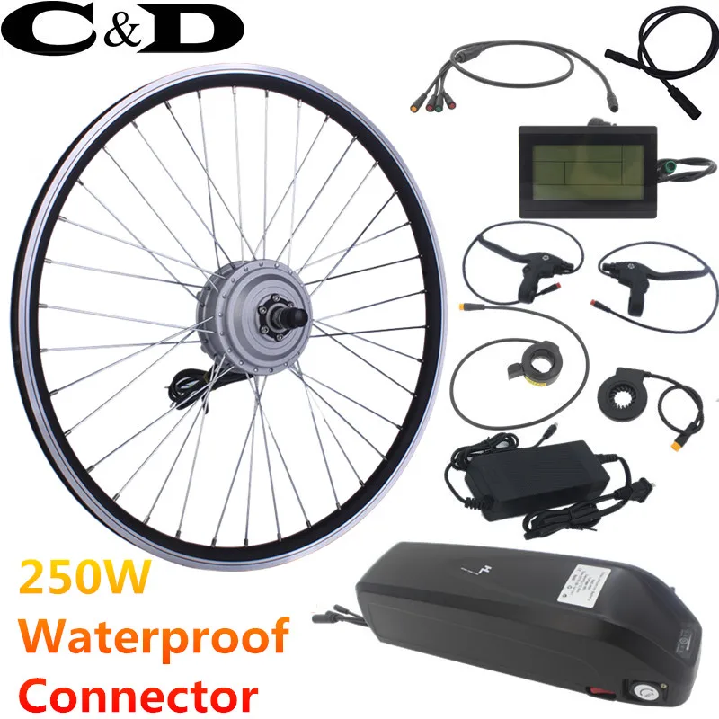 

Waterproof connector Kit XF07 08 Motor MXUS Super Bottle battery LCD display 250W 48V 52V ebike Electric bike conversion kit