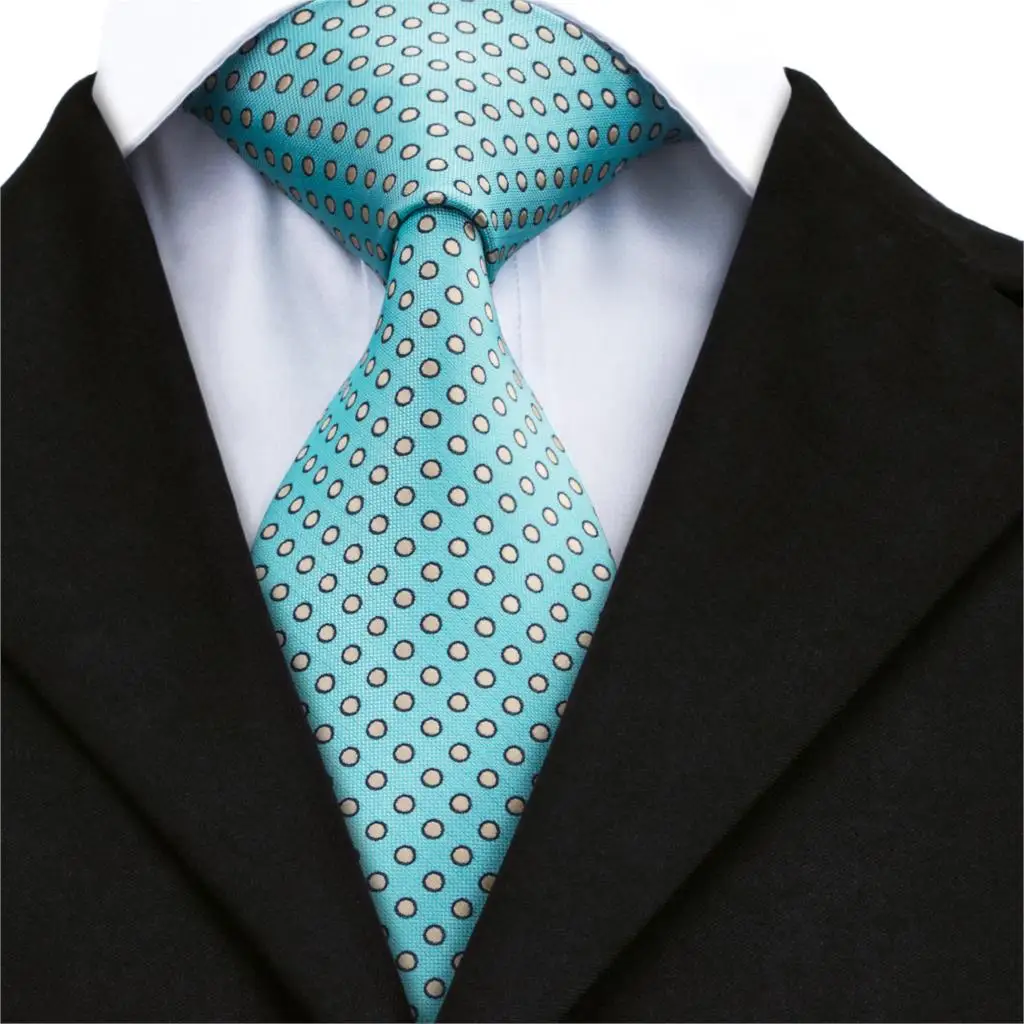 DN 1416 Hi Tie Classic Mens Ties Fashion Green Men's Necktie 100 Silk