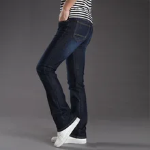 Mens Flared Bottom Jeans For Men Long Slim Bootcut Flare Stretch Jeans Pants For 4 Season Size 27-38