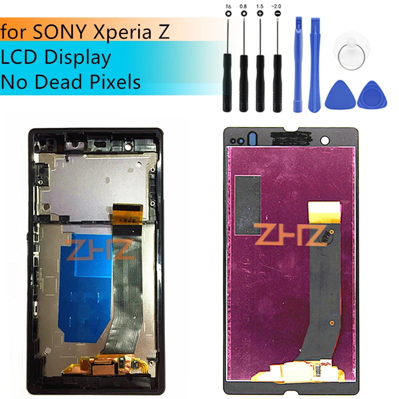 ЖК-дисплей для SONY Xperia Z сенсорный экран с рамкой сменный дисплей L36H C6603 C6602 C6606