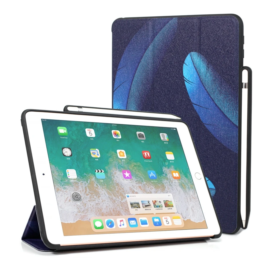 Чехол для iPad Pro 12,9 /, WOWCASE кожаный чехол-карандаш с функцией автоматического пробуждения и тройной подставкой для iPad Pro 12,9 Coque