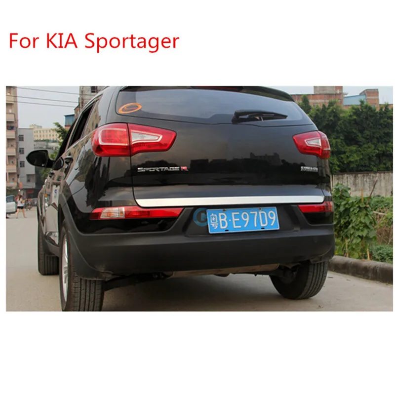 Для Kia Sportager 2011- задняя дверь из нержавеющей стали Накладка для багажника подходит для автомобиля-Чехлы для автомобиля-Стайлинг